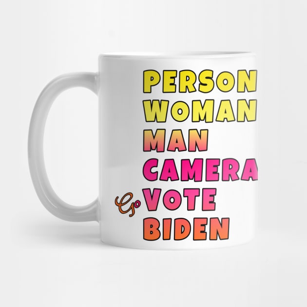 person woman man camera tv go vote biden by Kishu